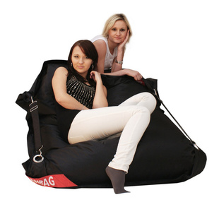 Sedací vak 189x140 comfort s popruhy black