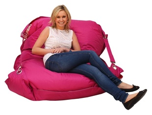 Sedací vak 189x140 comfort s popruhy pink