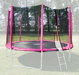 Ochranná síť na trampolínu 366 cm - PVC - na 8 trubek- růžová